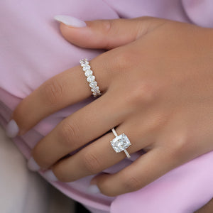 4ct Oval U Prong Eternity