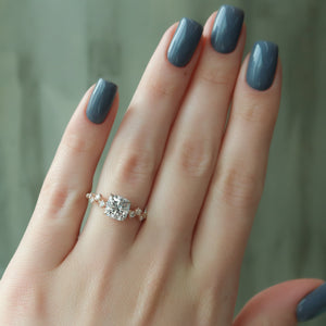 The Mia Set With A 1 Carat Cushion Lab Diamond