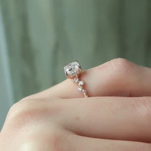 The Mia Set With A 1 Carat Cushion Lab Diamond