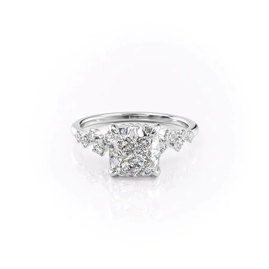 The Mia Set With A Cushion Moissanite