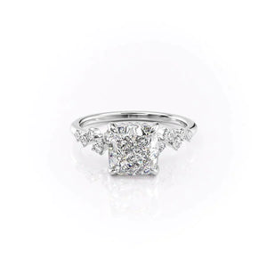 The Mia Set With A Cushion Moissanite