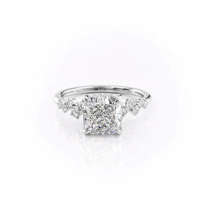 The Mia Set With A 1.5 Carat Cushion Moissanite