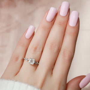 The Mia Set With A 1 Carat Cushion Lab Diamond