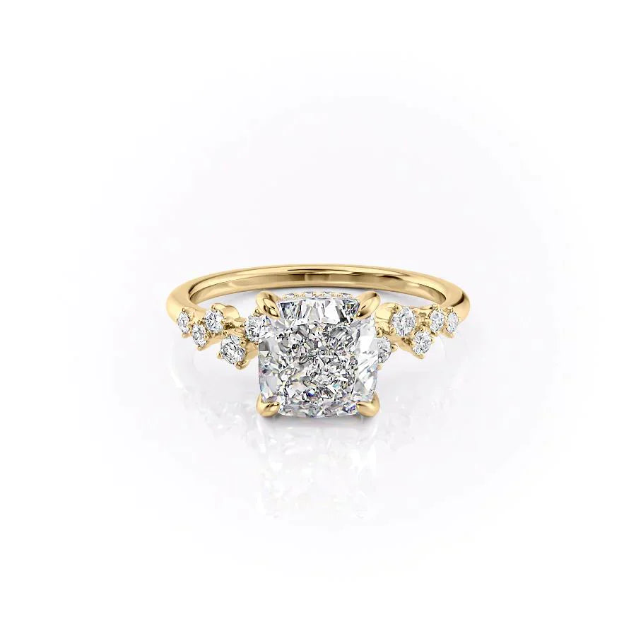 The Mia Set With A 1 Carat Cushion Lab Diamond