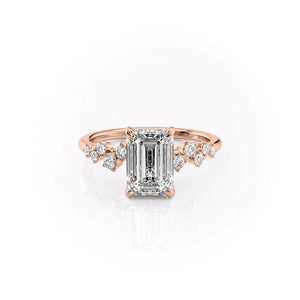 The Mia Set With A 2 Carat Emerald Lab Diamond