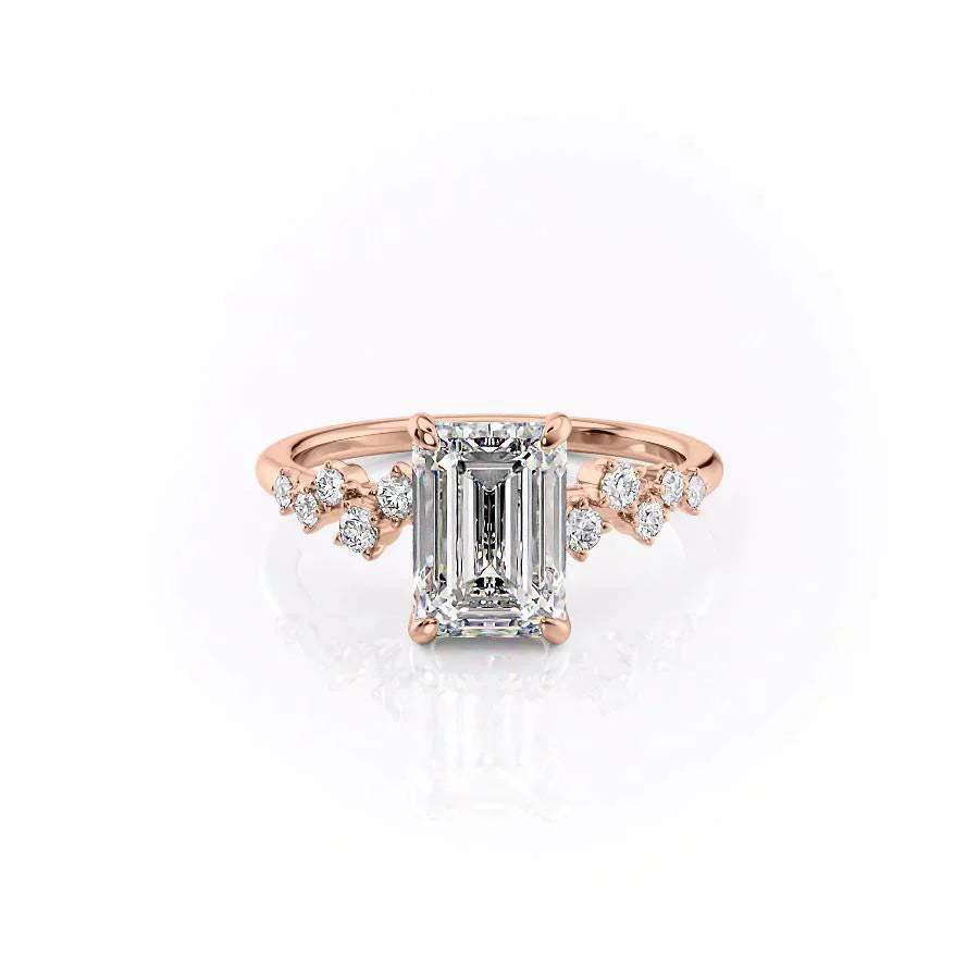 The Mia Set With A 1 Carat Emerald Lab Diamond