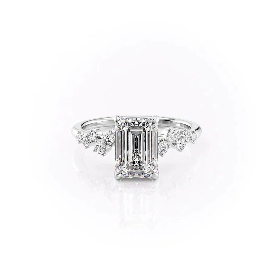 The Mia Set With A 2.5 Carat Emerald Lab Diamond