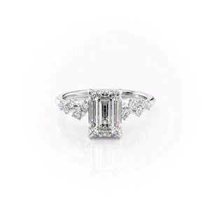 The Mia Set With A Emerald Moissanite