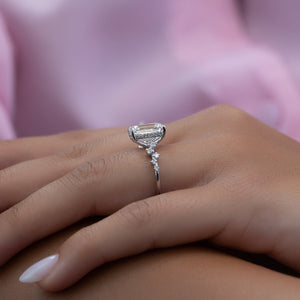 The Mia Set With A 1 Carat Emerald Lab Diamond