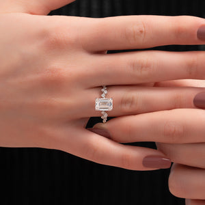 The Mia Set With A 1 Carat Emerald Lab Diamond