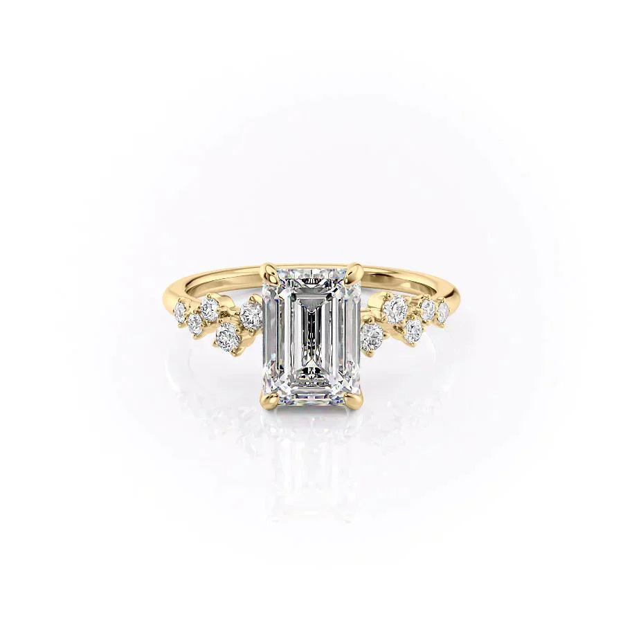 The Mia Set With A 2.5 Carat Emerald Lab Diamond