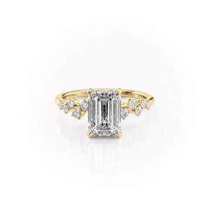 The Mia Set With A 2 Carat Emerald Lab Diamond