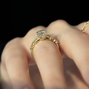 The Mia Set With A 1 Carat Emerald Lab Diamond