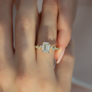 The Mia Set With A 1 Carat Emerald Lab Diamond