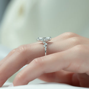 The Mia Set With A 1 Carat Marquise Lab Diamond