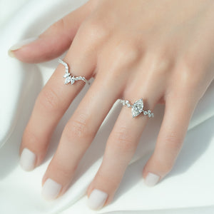 The Mia Set With A 1 Carat Marquise Lab Diamond