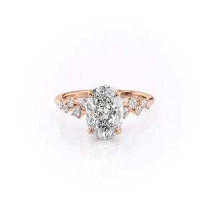 The Mia Set With A 1 Carat Oval Lab Diamond
