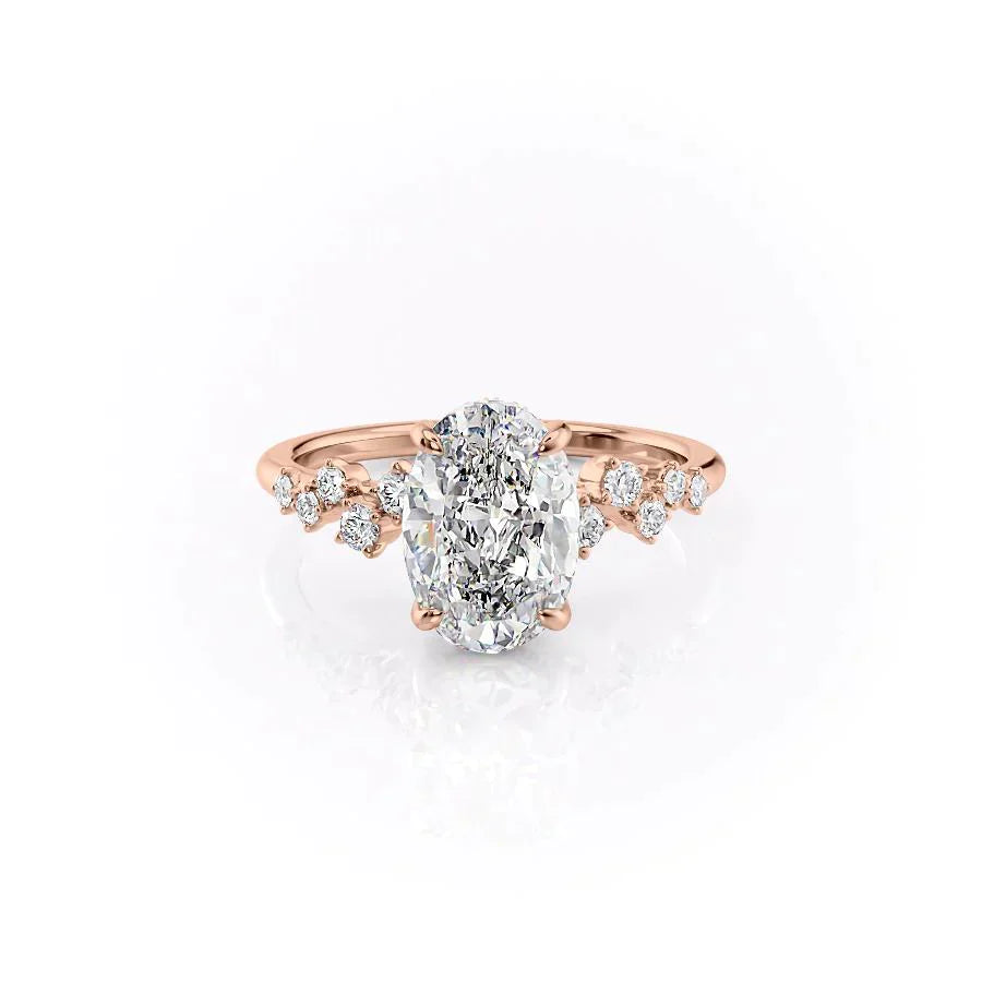 The Mia Set With A 2 Carat Oval Lab Diamond