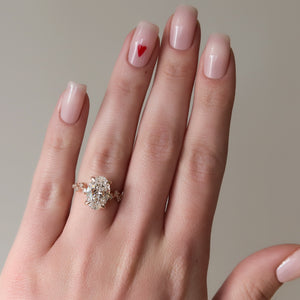 The Mia Set With A 1 Carat Oval Lab Diamond