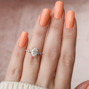 The Mia Set With A 1 Carat Oval Lab Diamond