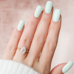 The Mia Set With A 1 Carat Oval Lab Diamond