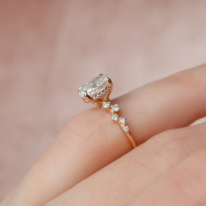 The Mia Set With A 1 Carat Oval Lab Diamond