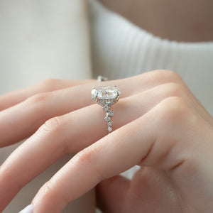 The Mia Set With A 1 Carat Oval Lab Diamond