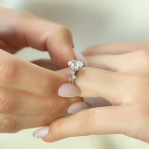 The Mia Set With A 1 Carat Oval Lab Diamond