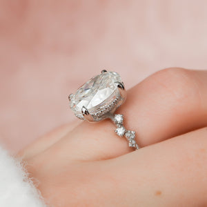 The Mia Set With A 1.5 Carat Oval Lab Diamond