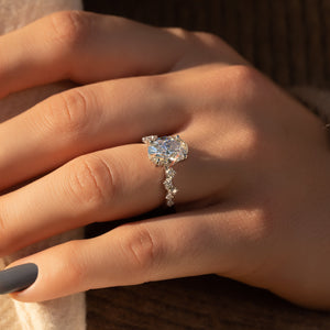 The Mia Set With A 1 Carat Oval Lab Diamond