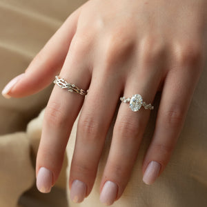 The Mia Set With A 1 Carat Oval Lab Diamond