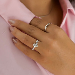 The Mia Set With A 1 Carat Oval Lab Diamond