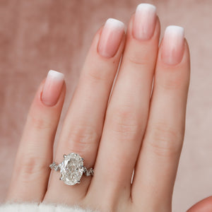 The Mia Set With A 1 Carat Oval Lab Diamond