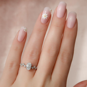 The Mia Set With A 1 Carat Oval Lab Diamond