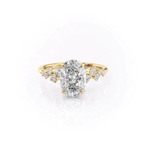 The Mia Set With A 3 Carat Oval Lab Diamond