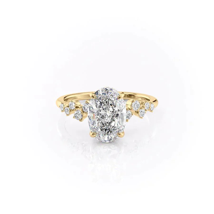 The Mia Set With A 1 Carat Oval Lab Diamond