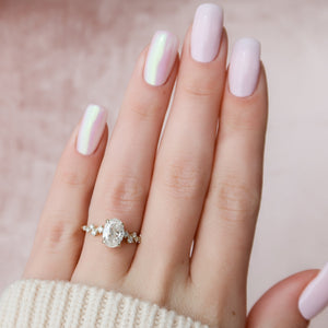 The Mia Set With A 1 Carat Oval Lab Diamond