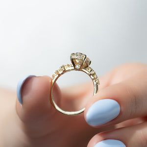 The Mia Set With A 1 Carat Oval Lab Diamond
