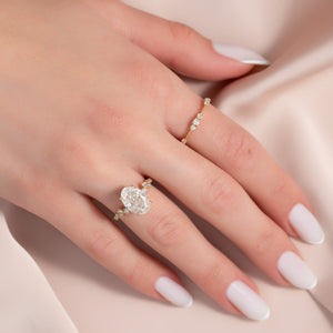 The Mia Set With A 1 Carat Oval Lab Diamond