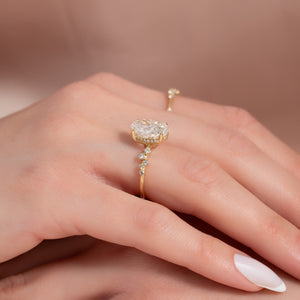 The Mia Set With A 1 Carat Oval Lab Diamond