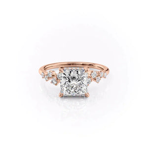 The Mia Set With A 1 Carat Princess Lab Diamond