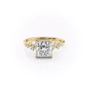 The Mia Set With A Princess Moissanite