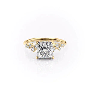The Mia Set With A 2 Carat Princess Lab Diamond