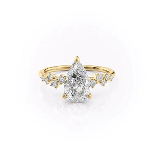 The Mia Set With A Pear Moissanite
