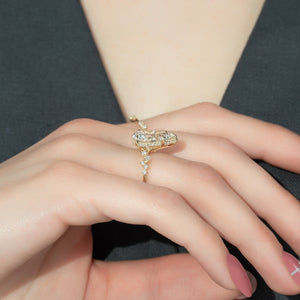 The Mia Set With A 1 Carat Pear Lab Diamond