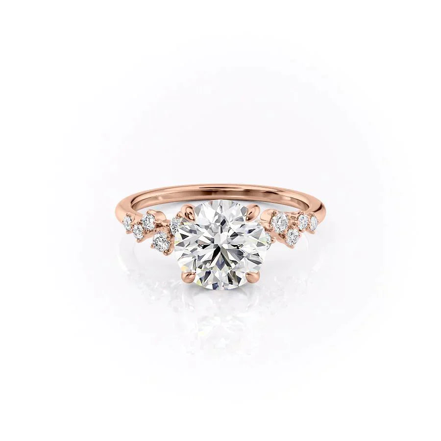 The Mia Set With A 1.5 Carat Round Lab Diamond