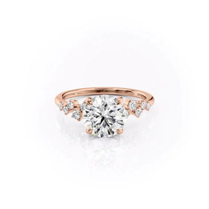 The Mia Set With A 2.5 Carat Round Lab Diamond
