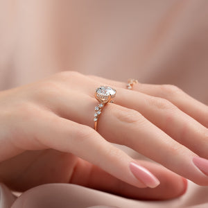 The Mia Set With A 1 Carat Round Lab Diamond