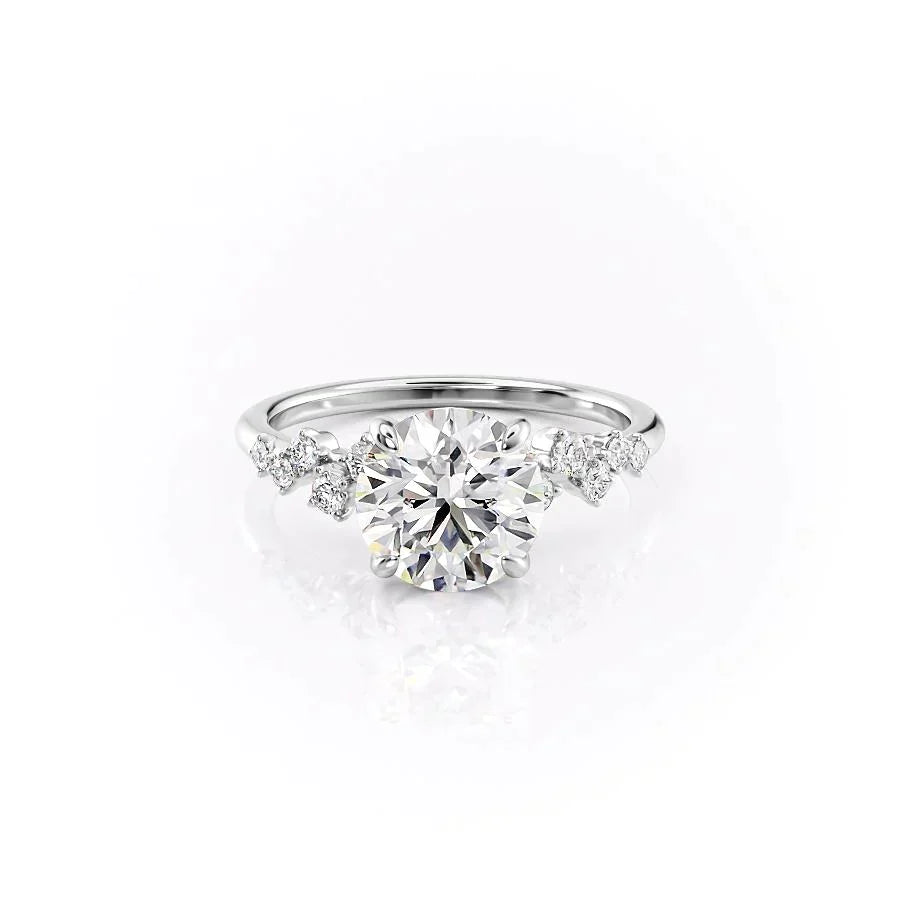 The Mia Set With A Round Moissanite