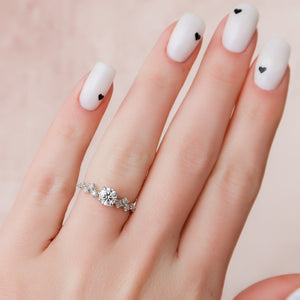 The Mia Set With A 1 Carat Round Lab Diamond